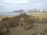 Beln de arena realizado por el artista Etual Ojeda